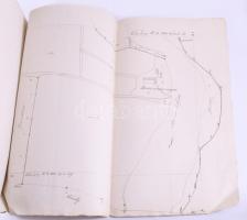 1886 Vilmány község felvételi előrajza. Szerkesztette Wiesenthal. 5 db kézzel rajzolt nagy méretű té...