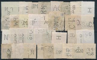 37 db külföldi perfin bélyeg