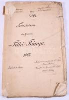 1867 Telkibánya község kataszteri térképei. Vilmány község felvételi előrajza. Szerkesztette Lorenz Baader,, Adolf Lokolay. 27 db kézzel rajzolt nagy méretű térképlap. 48x40 cm   A XIX. század végi Magyarországon a felvételi előrajzok a Helytartótanács majd később a Mezőgazdasági Minisztérium Mezőgazdasági és Ipari Főosztálya alá tartozó térképészeti felmérésekhez készültek. Céljuk:   földbirtokok, parcellák feltérképezése,  települési terjeszkedések dokumentálása,  infrastrukturális tervezés (út-, vasút-, csatornahálózat),  adó- és birtokviszonyi adatbázisok kiegészítése.  Ez a sorozat egyedi kézi munka, nem tömeges nyomtatott kiadvány - ezért különösen gyűjtői értékű. A rajzokon jellemzően látható:   településtérkép részlet  földbirtokhatárok, dűlőnevek  utak, patakok, erdők, legelők  temető, középületek, malmok, tanyák  terepviszonyok árnyékolással