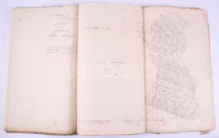 1867 Telkibánya község kataszteri térképei. Vilmány község felvételi előrajza. Szerkesztette Lorenz ...