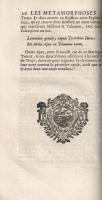 Ovidius, [Publius Naso]: Metamorphoses d'Ovide, traduites en françois, avec des remarques et de...