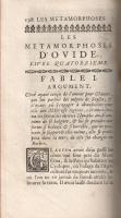 Ovidius, [Publius Naso]: Metamorphoses d'Ovide, traduites en françois, avec des remarques et de...