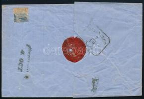 1865 15kr 3. zónás távolsági levélen "ESSEGG" - Oedenburg