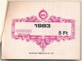 1983. "Délbudai ÁFÉSZ" kitöltetlen részjegy tömbje T:AU,XF hajtatlan de több fo