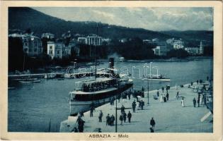 1930 Abbazia, Opatija; Molo / port, steamship (EK)