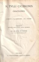 Cicero, Marcus Tullius: 
Orationes: Divinatio in Q. Caecilim. In C. Verrem - Pro Sex. Roscio. Pro C...
