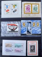 178 db modern magyar blokk, kisív, közte néhány régebbi, jobb blokk, 30 fekete lapos luxus Lindner A...