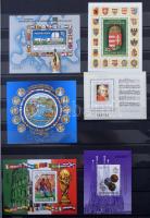 178 db modern magyar blokk, kisív, közte néhány régebbi, jobb blokk, 30 fekete lapos luxus Lindner A...