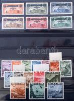 Nagyon tartalmas, főleg postatiszta LÉGIPOSTA gyűjtemény az egész világból jó kiadásokkal 30 fekete lapos és 16 fekete lapos A/4 luxus berakókban, minden sorozathoz német nyelvű leírással. Érdemes megnézni!!