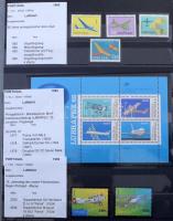 Nagyon tartalmas, főleg postatiszta LÉGIPOSTA gyűjtemény az egész világból jó kiadásokkal 30 fekete ...