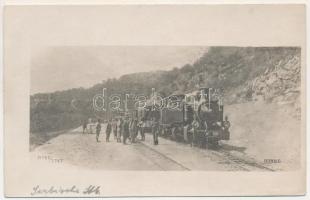 Serbische Stb. Lokomotive Zeitung / Szerb vasútállomás, gőzmozdony, vonat. Gőzmozdony Szaklap (Budapest) / Serbian railway station, locomotive, train