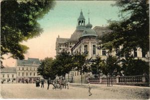1909 Nagybecskerek, Zrenjanin, Veliki Beckerek; Ferenc József tér, városháza / Franz Josefs-Platz / square, town hall (EK)