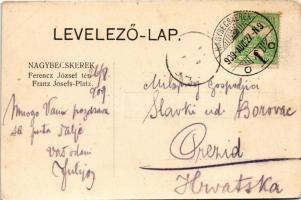 1909 Nagybecskerek, Zrenjanin, Veliki Beckerek; Ferenc József tér, városháza / Franz Josefs-Platz / ...