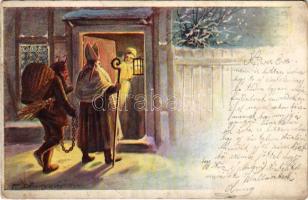 Krampusz és Mikulás / Krampus and Saint Nicholas s: Döcker (fl)