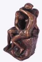 Szerelmespár bronzírozott asztaldísz, m: 11 cm