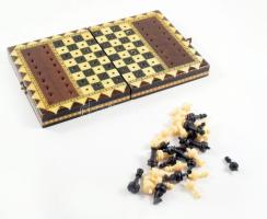 Utazó sakk készlet, teljes, 20x12 cm