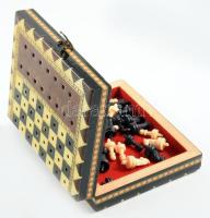 Utazó sakk készlet, teljes, 20x12 cm