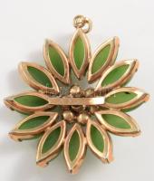 Retro köves bross, d: 4,5 cm