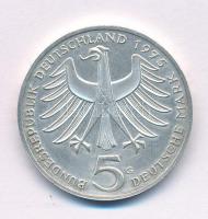Német Szövetségi Köztársaság 1975G 5M Ag "Albert Schweitzer" T:AU  Federal Republic of Germany 1975G 5 Mark "Albert Schweitzer" C:AU  Krause KM#143