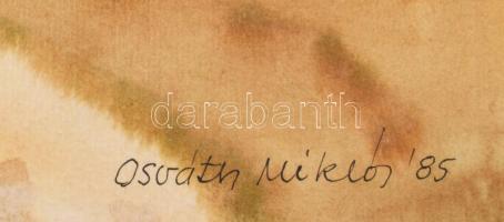 Osváth Miklós (1935-2004): Nagykáta, Akvarell, papír, jelzett és datált. 66x47 cm