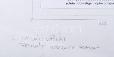 Parádi Tamás (1956-): Privát Horváth és Wolfram barát plakát terv. Ceruza. tus, kollázs. Jelzett 45x...
