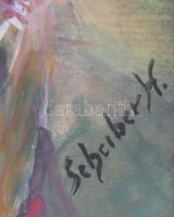 Scheiber jelzéssel: Cigarettázó nő. Akvarell, papír. Jelzett, üvegezett keretben 32x24 cm