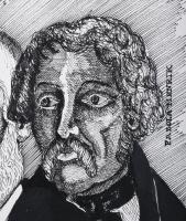 Boros Zsolt György (1944) Péch Antal - Pazola Henrik emlékérem terv. Tus, akvarell, Jelzett 20x30 cm