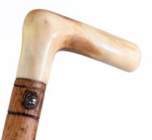 Sétabot, szaru markolattal, h: 76 cm