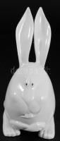 Hollóházi nyúl. Jelzett, hibátlan, m: 19 cm