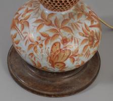 Herendi Zova mintás asztali lámpa test. Fa szerelékkel, m: 36 cm