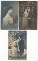 48 db RÉGI zsáner motívum képeslap / 48 pre-1945 love couples motive postcards