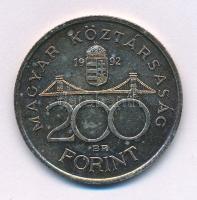 1992. 200Ft Ag "MNB" T:AU patina Adamo F13