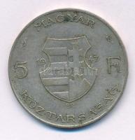 1947. 5Ft Ag "Kossuth" T:F patina Adamo F8.1