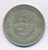 1947. 5Ft Ag "Kossuth" T:F patina Adamo F8.1