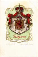 Bulgarien / Bulgaria. Kunstverlag Paul Kohl No. 32. Art Nouveau, litho coat of arms