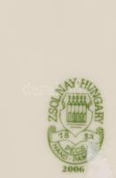 Zsolnay pillangó mintás bonbonier, jelzett, hibátlan, d: 9 cm