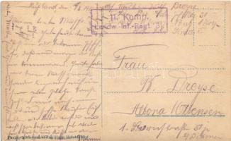 Hrodna, Grodno; WWI German military, blown-up bridge 2. September 1915. Phot. und Verlag Hugo Herold...