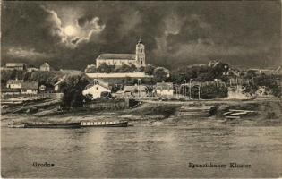 1916 Hrodna, Grodno; Franziskaner Kloster / Franciscan monastery at night in moonlight (EB)