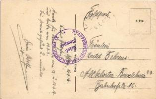 1916 Hrodna, Grodno; Franziskaner Kloster / Franciscan monastery at night in moonlight (EB)