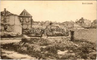 1917 Brest, Brest-Litowsk; WWI German military, ruins (EK)