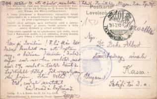 1916 Stab der K.u.k. 27. Inft. Trp. Dion. Weltkrieg 1914-1916. Farben-Klischee A. Krampolek. Verlag ...