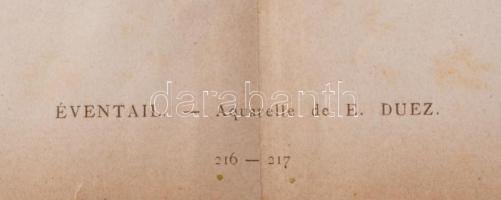 E. Duez: Éventail. Litográfia, papír. 34x66 cm Jelzett a nyomaton