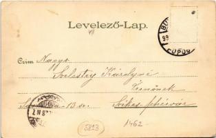 1899 Budapest I. Királyi várpalota, Várbazár. Kunstanstalt Kosmos litho (Rb)