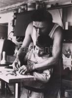 Famunkák. Két vintage fotóművészeti alkotás. Jelzés nélkül Zselatinos ezüst nagyítás. 40x30 cm papír...