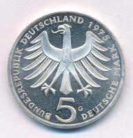 Német Szövetségi Köztársaság 1975G 5M Ag "Albert Schweitzer" T:AU,XF
Federal Republic of ...