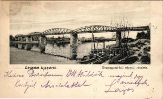 1905 Budapest IV. Újpest, Esztergomi híd, Északi összekötő vasúti hí. Weisz Berthold kiadása