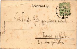 1905 Budapest VIII. Kerepesi út és Erzsébet körút (Blaha Lujza tér), villamosok, Zálogkölcsön Intéze...