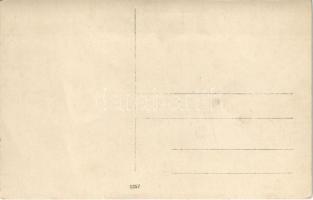 1915 Brest, Brest-Litowsk; WWI German military, Summer Casino in winter. H. Vogel photo (worn corner...