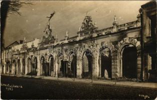 1915 Brest, Brest-Litowsk; Die ausgebrannte Börse / WWI German military, the burnt-out stock exchang...