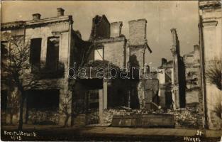 1915 Brest, Brest-Litowsk; WWI German military, war destruction, ruins. H. Vogel photo (EK)